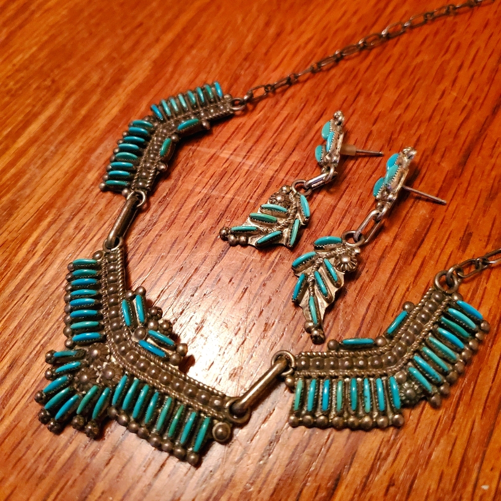 Turquoise Necklace and earrings